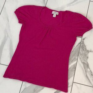 LOFT Short Sleeve Pink Sweater
